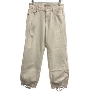 DL1961 Hepburn High Rise Wide Leg sz 27 distressed barrel minimalist